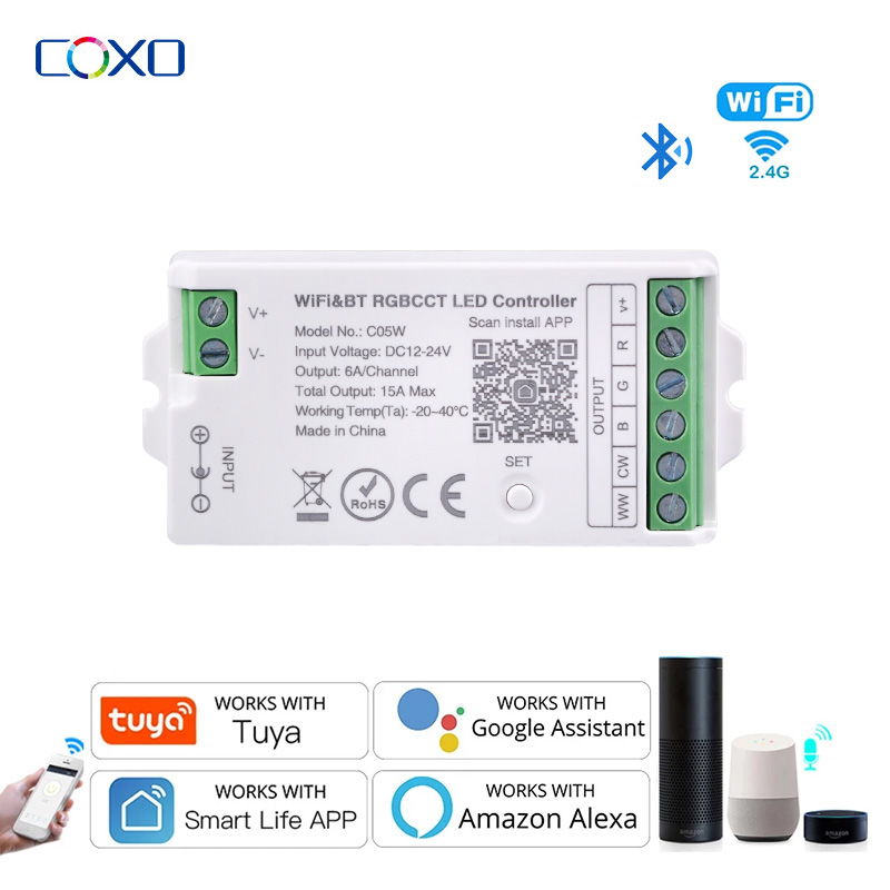Smart Garden Light Controller - DC12V-24V wifi ledコントローラチュウヤalexa googleホーム音声制御rgb rgbw cct