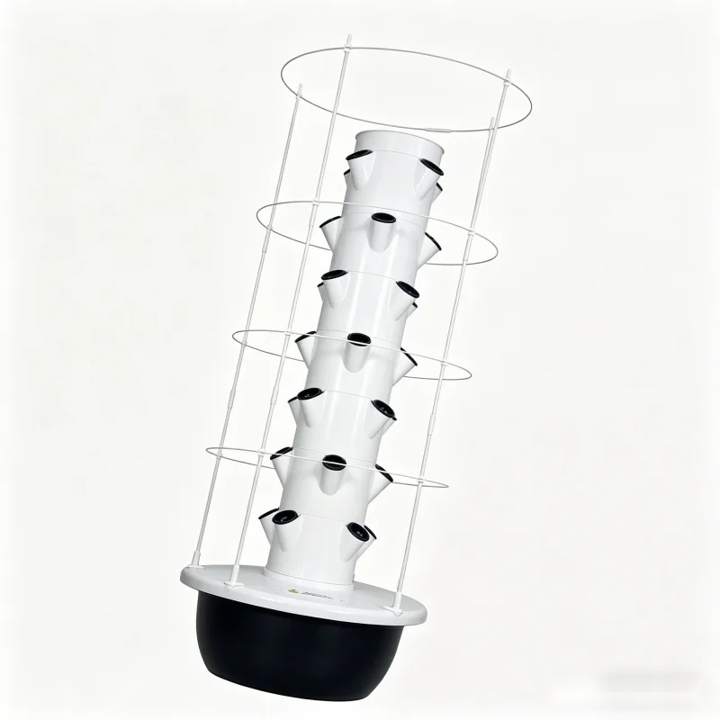 Smart Garden Tower - 9層エアロポニック水耕栽培野菜プランター、トレリス付きスマート垂直ガーデンタワー、家庭用省スペース土壌不要栽培