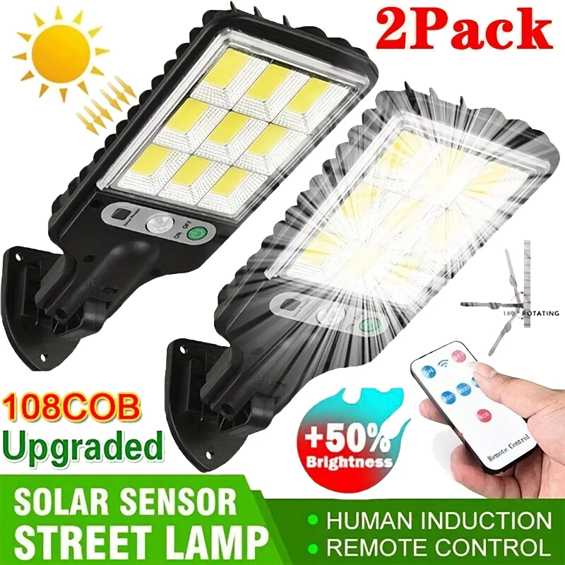 Smart Garden Spotlights - 強力なLEDソーラー屋外LED中庭壁ランプ充電式人体誘導庭テラスガレージドア街路照明