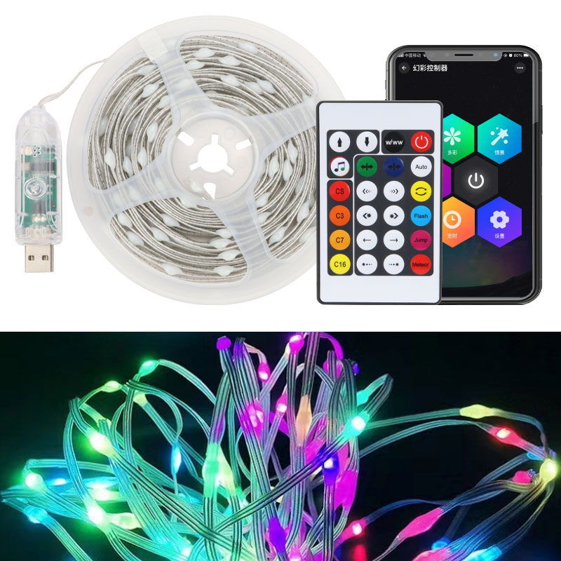 Smart Garden Light Controller - Bluetooth付きインテリジェントLEDクリスマスライト,10m,妖精,アプリケーション付きリモコン,寝室,庭,パーティー,車の装飾