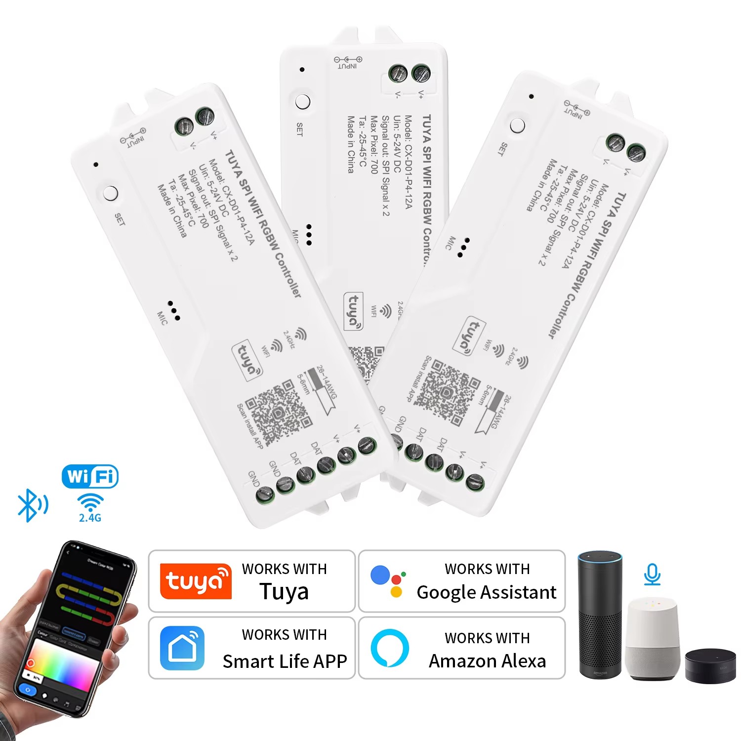 Smart Garden Light Controller - Tuya Wifi LED SPI RGBIC RGBWICコントローラー