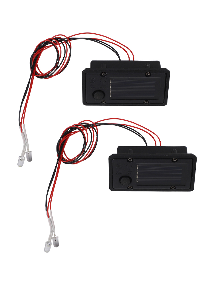 Smart Garden Spotlights - 2個入りソーラーライトボックス交換用トップ、LED電球付き、簡単設置、自動オン/オフ、耐候性、庭や通路の照明に最適