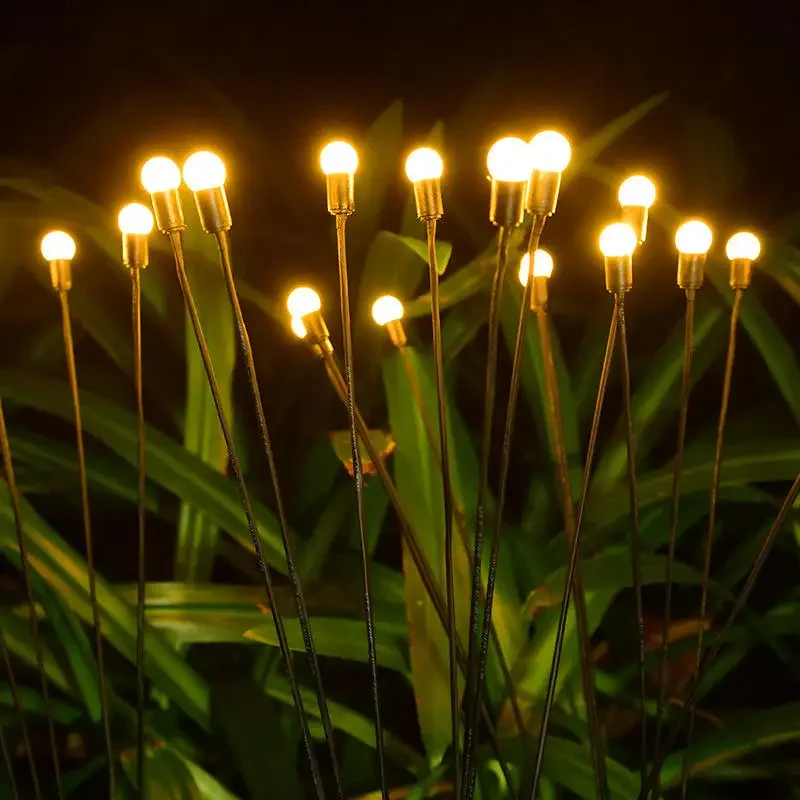 Smart Garden Light Camera - 屋外ソーラーパスウェイライト 防水 6/8/10ヘッド LED電源 ゆらめく蛍ライト スターバースト