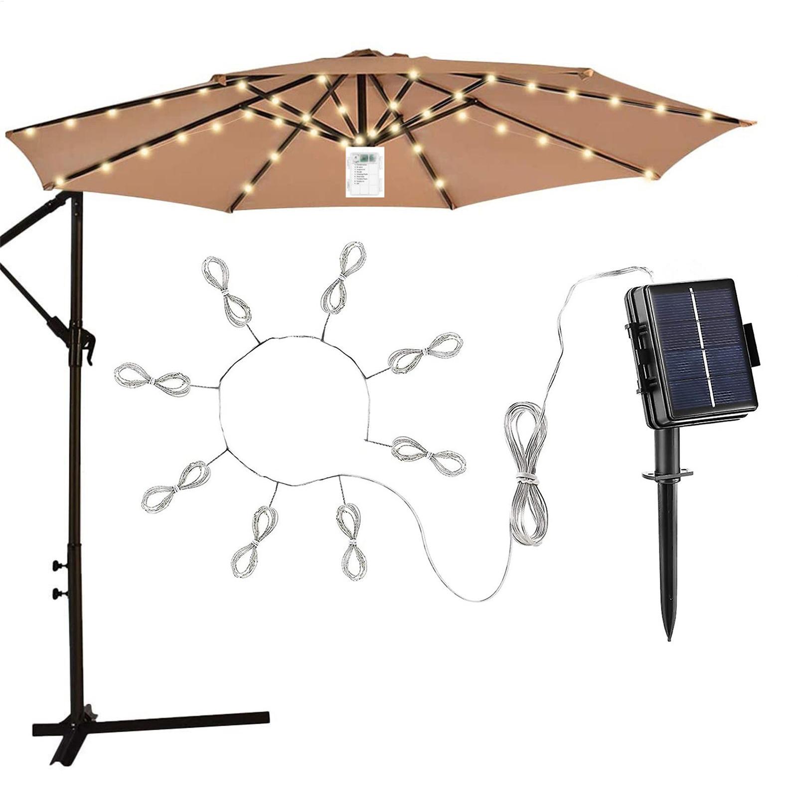 Smart Garden Umbrella - 104 LED 傘ストリングライト 8 モード防水ソーラーストリングランプ屋外照明ビーチガーデン装飾用