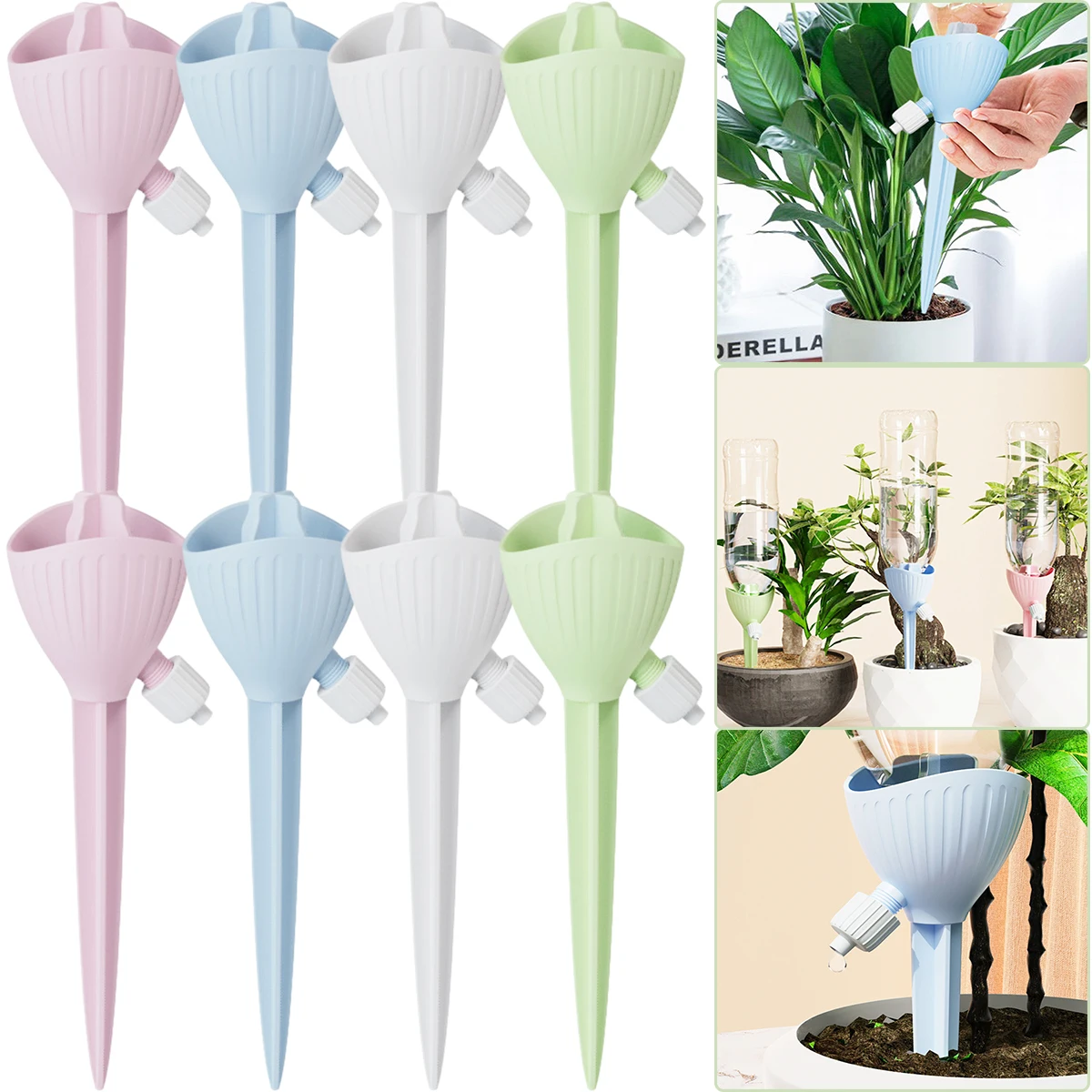 Smart Garden Project - 自動点滴灌漑システム、自動給水スパイク、花、植物、温室、庭、調整可能な自動給水ドリッパー装置をアップグレード