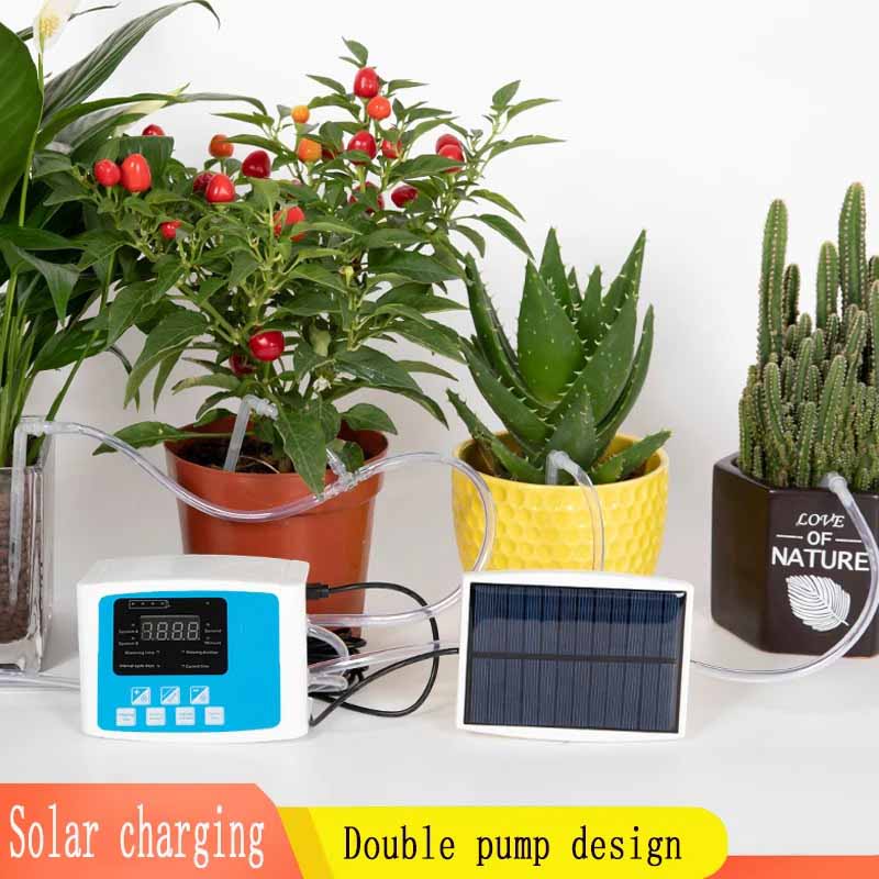 庭の点滴灌漑装置ダブルポンプコントローラータイマーシステム、 - Smart Garden Watering Can のレビューと価格