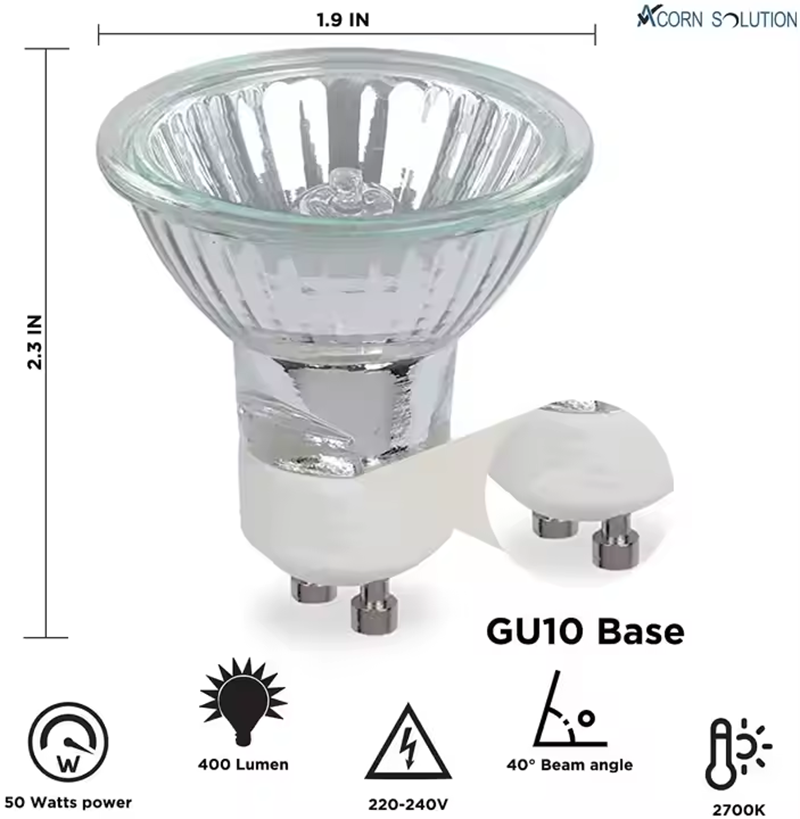 GU10-ハロゲンベーススポットライト,50w,220v,1 - Smart Garden Umbrella のレビューと価格