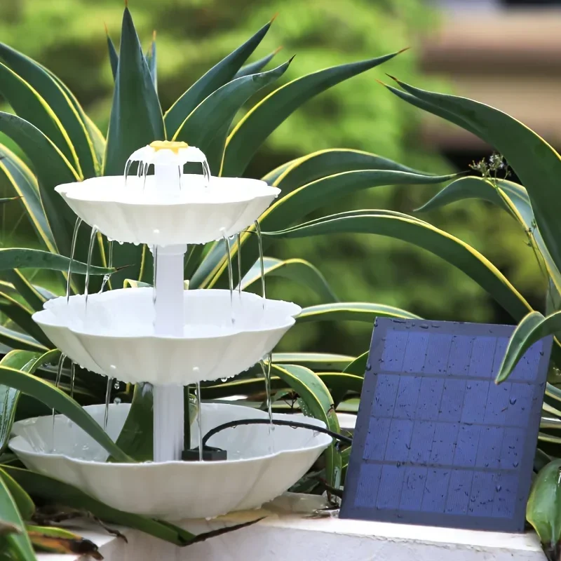 ソーラーバードバス噴水取り外し可能なDIY水造園噴水鳥の入浴 - Smart Garden Ornaments のレビューと価格