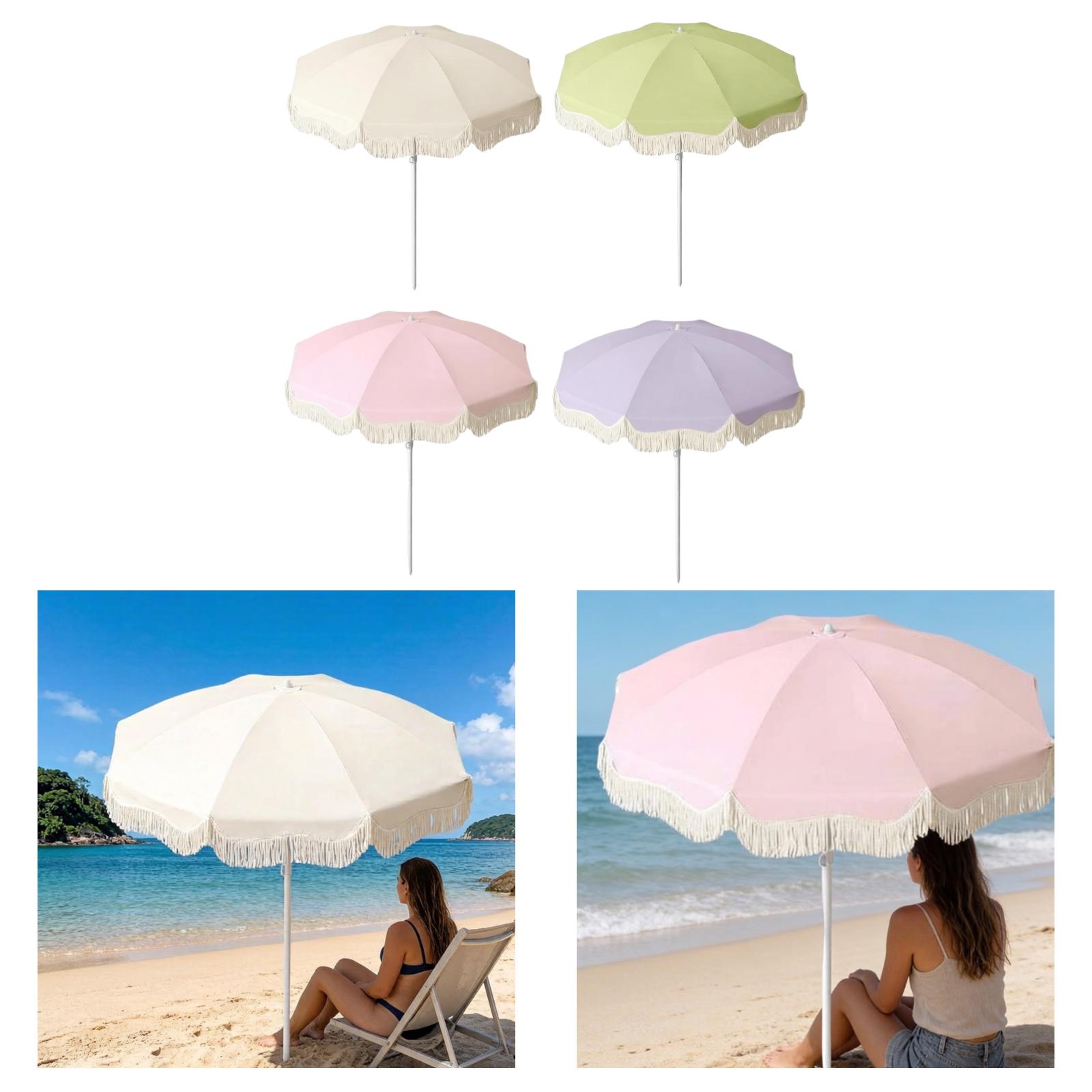 保護パティオ傘 ボヘミアン風フリンジ付き日よけ 屋外商業用  - Smart Garden Umbrella のレビューと価格
