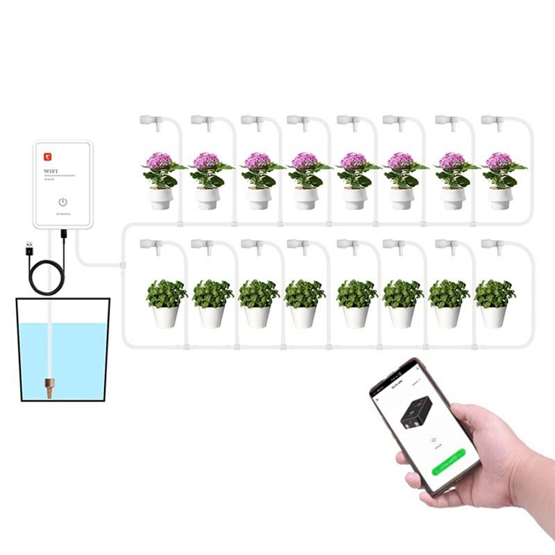 自動点滴灌漑システムキット Tuya スマートWiFiガーデ - Smart Garden System のレビューと価格