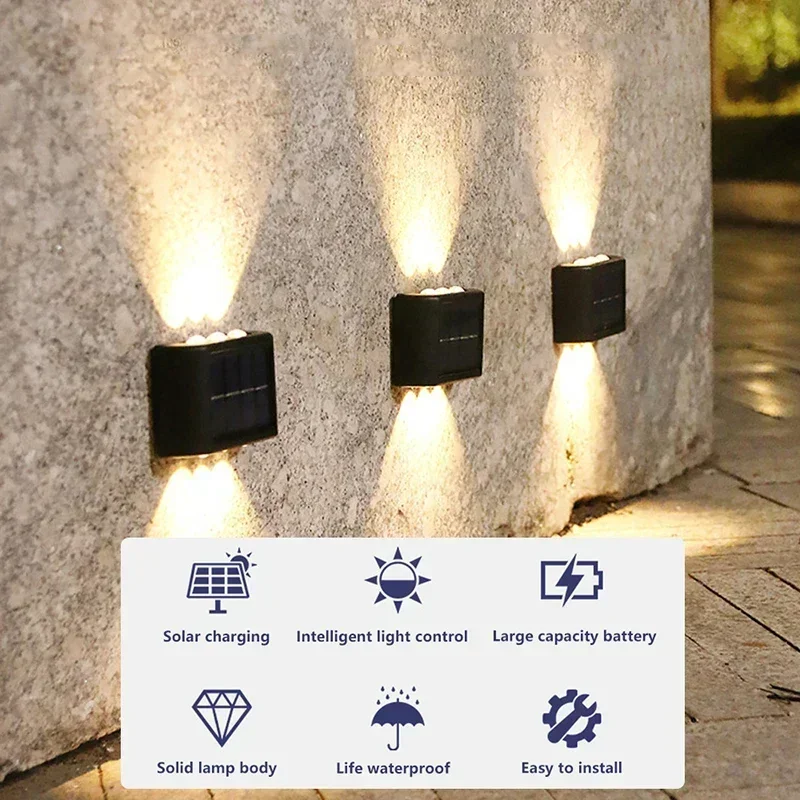 LEDソーラーライト 屋外防水 ソーラーウォールランプ 上下 - Smart Garden Light Camera のレビューと価格