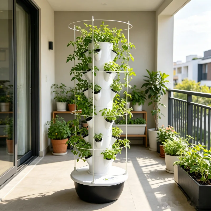 9層エアロポニック水耕栽培野菜プランター、トレリス付きスマー - Smart Garden Tower のレビューと価格