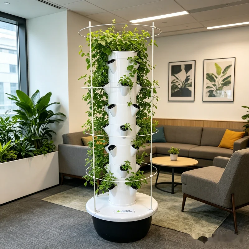 9層エアロポニック水耕栽培野菜プランター、トレリス付きスマー - Smart Garden Tower のレビューと価格
