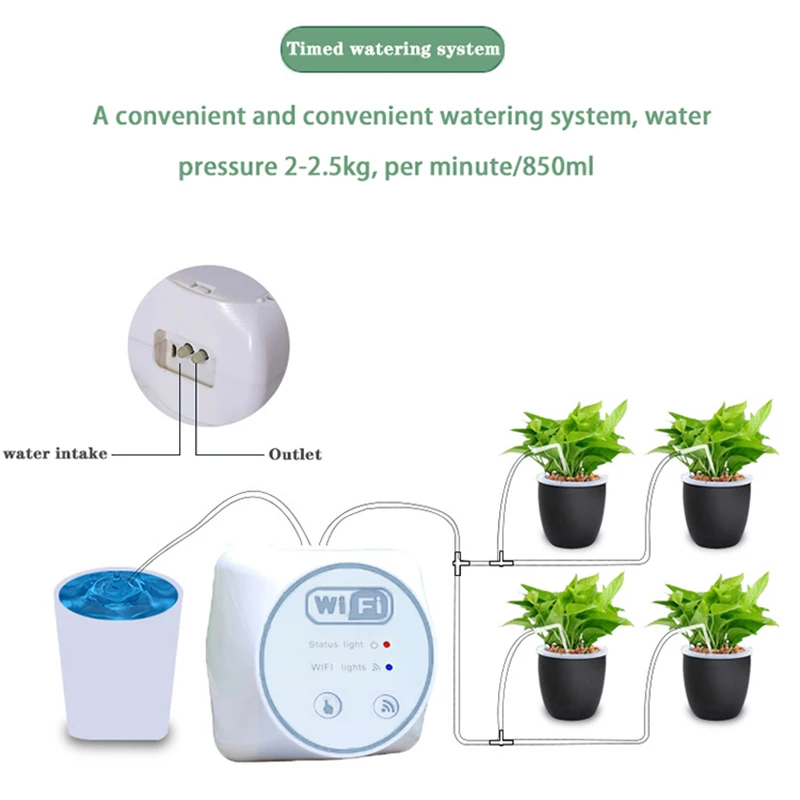 Wi-Fi対応ガーデン自動点滴灌漑コントローラー、ガーデン植 - Smart Garden Watering Can のレビューと価格