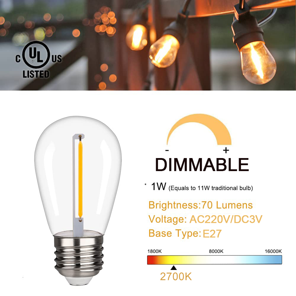 S14 LED電球,1W e27,レトロ,防水,ip44,屋 - Smart Garden Umbrella のレビューと価格