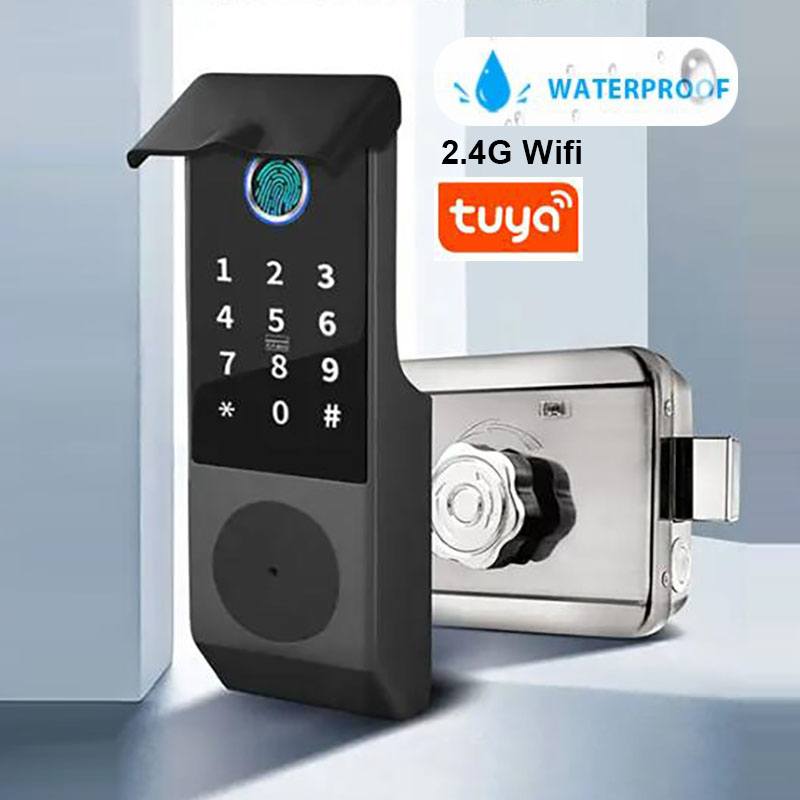 Tuya-インテリジェント防水ドアロック,屋外セキュリティロ - Smart Garden Gate のレビューと価格