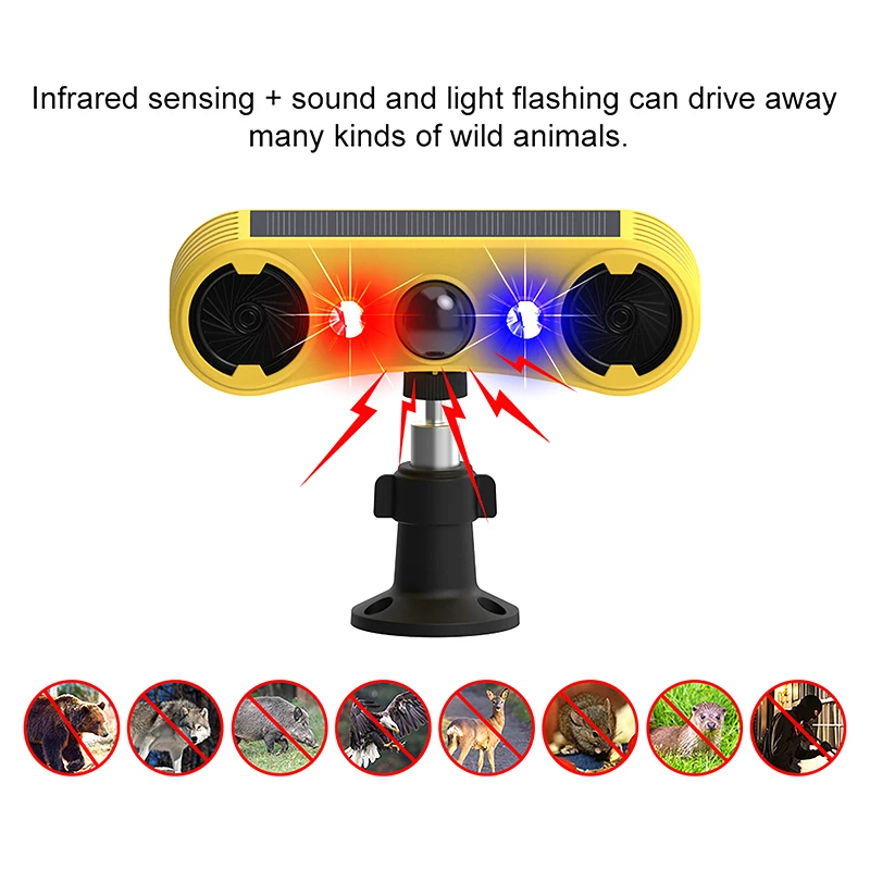 ソーラーモーションセンサーアラームLED赤＆青ストロボライト - Smart Garden Light Camera のレビューと価格