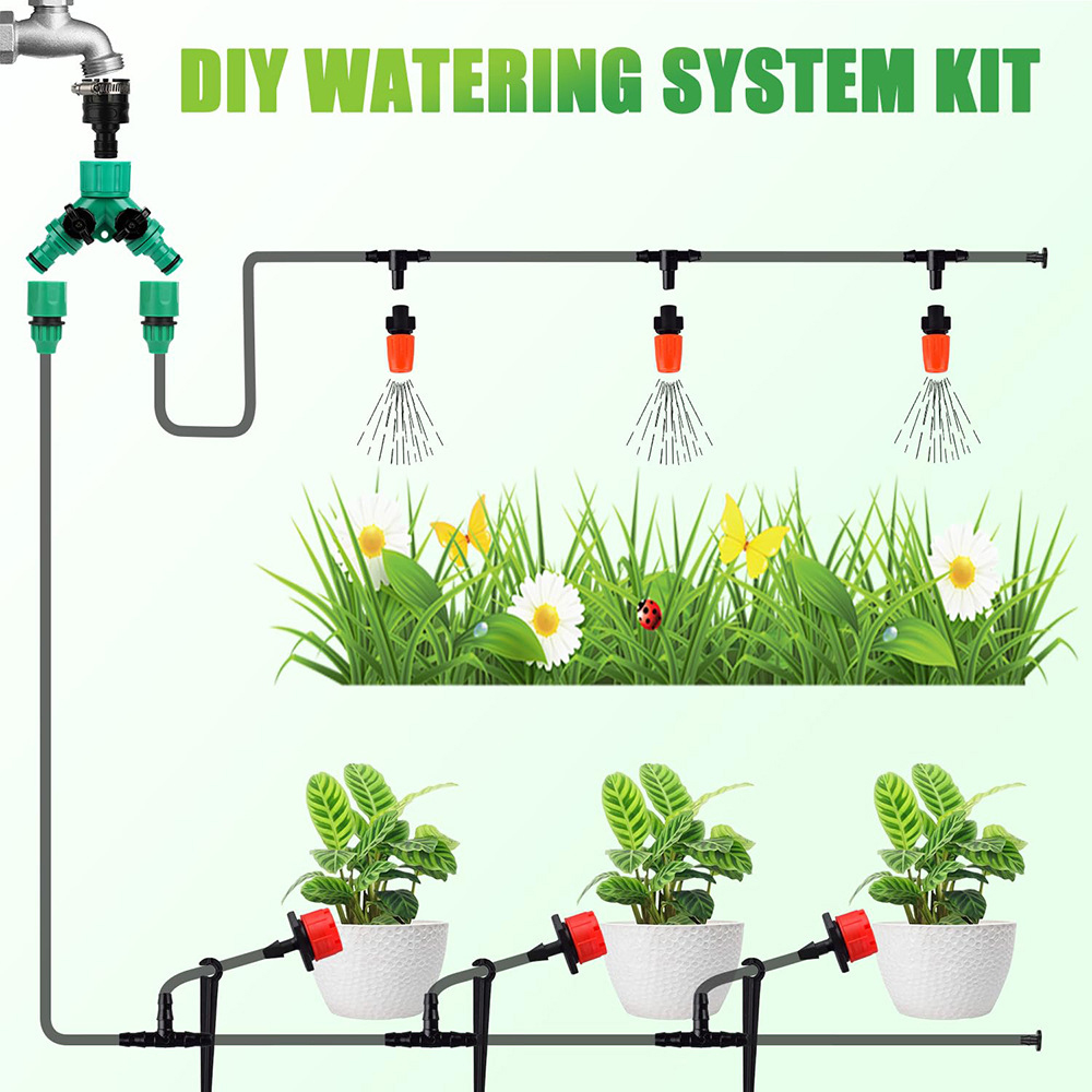 148個/セット 自動散水点滴灌漑スプリンクラーキット 庭や - Smart Garden Project のレビューと価格