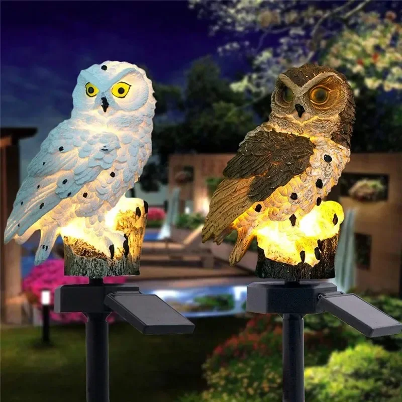ソーラーフクロウ像ガーデンライトLED防水屋外装飾、庭やパテ - Smart Garden Spotlights のレビューと価格