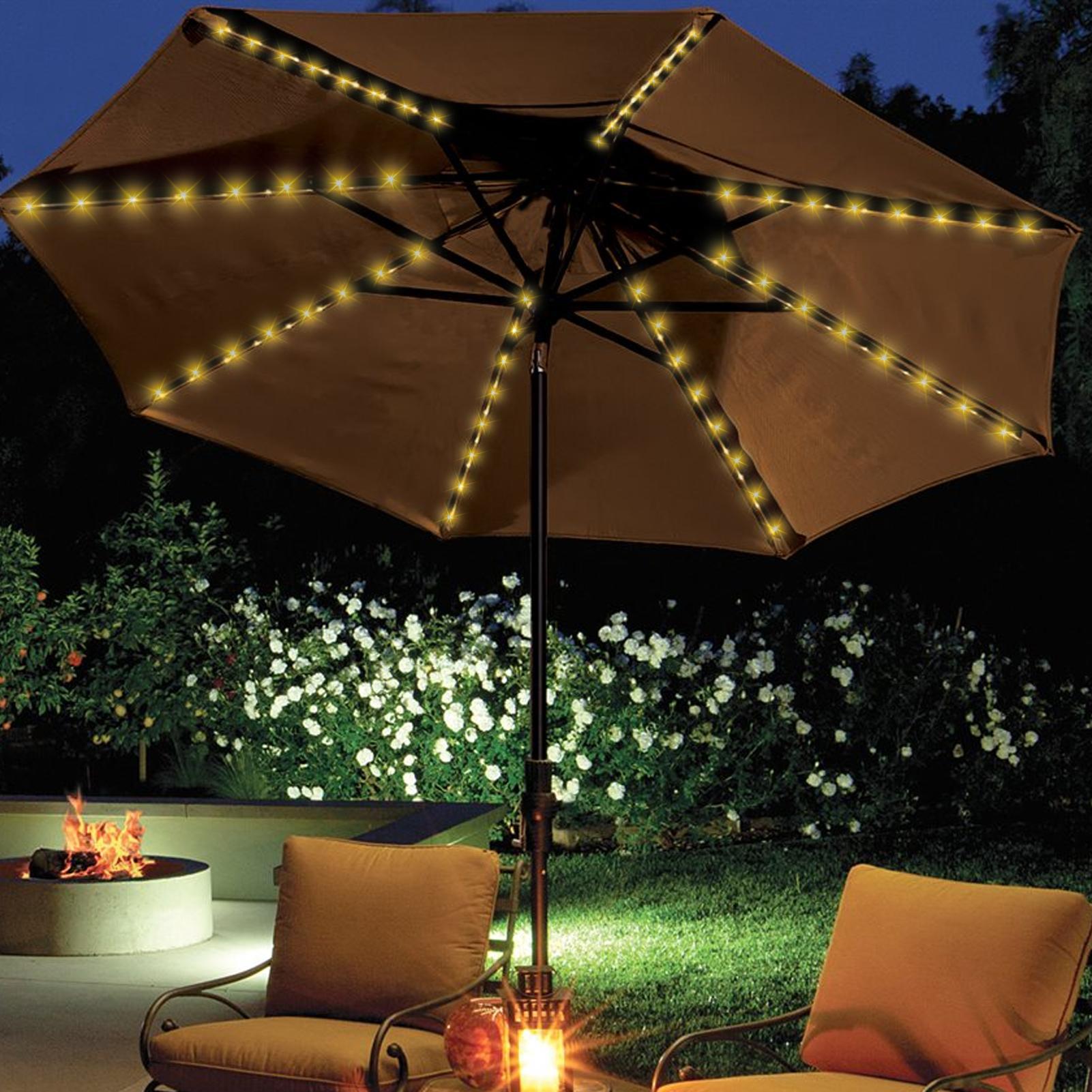 ソーラーアンブレラストリングライト 104LED パラソルス - Smart Garden Spotlights のレビューと価格