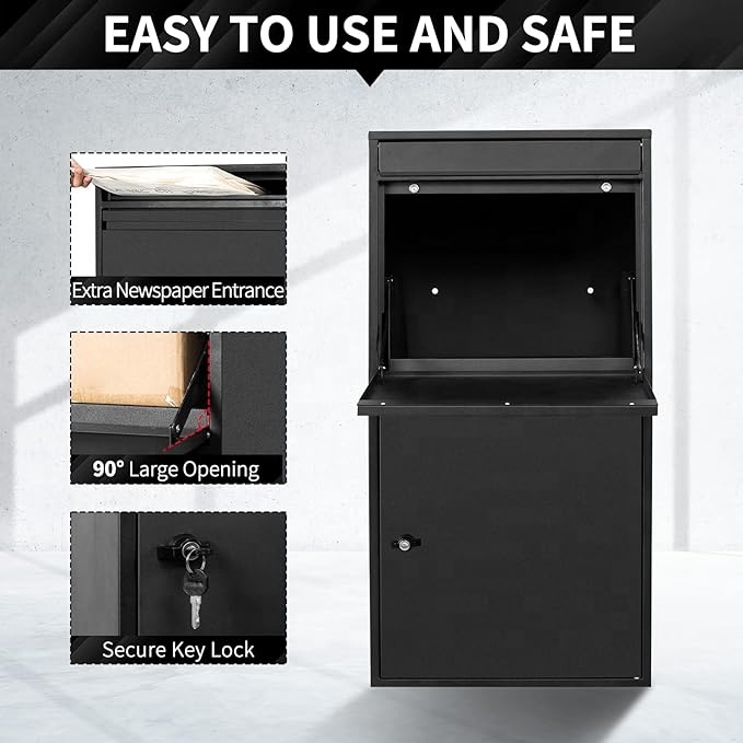スチール製大型スマート宅配ボックス、鍵付き、屋外用、家庭用、 - Smart Garden Box のレビューと価格