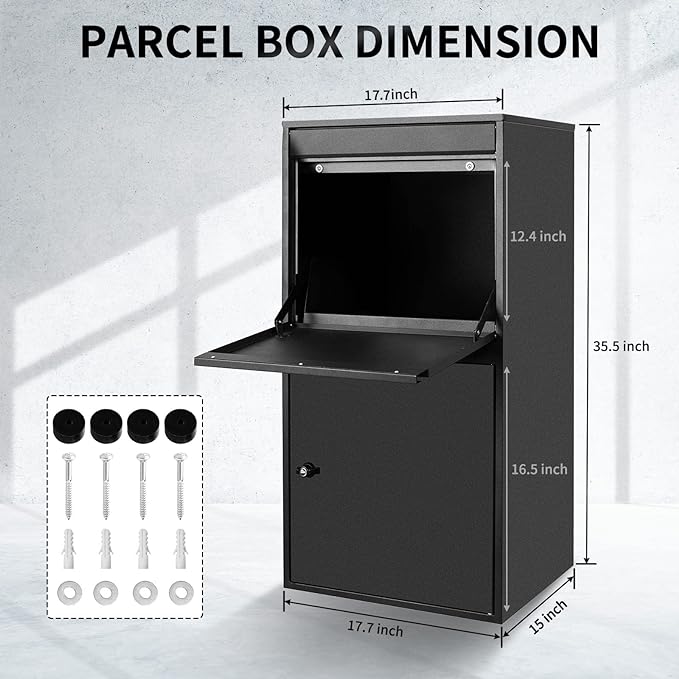 スチール製大型スマート宅配ボックス、鍵付き、屋外用、家庭用、 - Smart Garden Box のレビューと価格