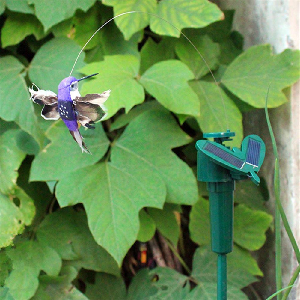 1pc ガーデンソーラー模擬自動飛行ハチドリクリエイティブ人 - Smart Garden Ornaments のレビューと価格
