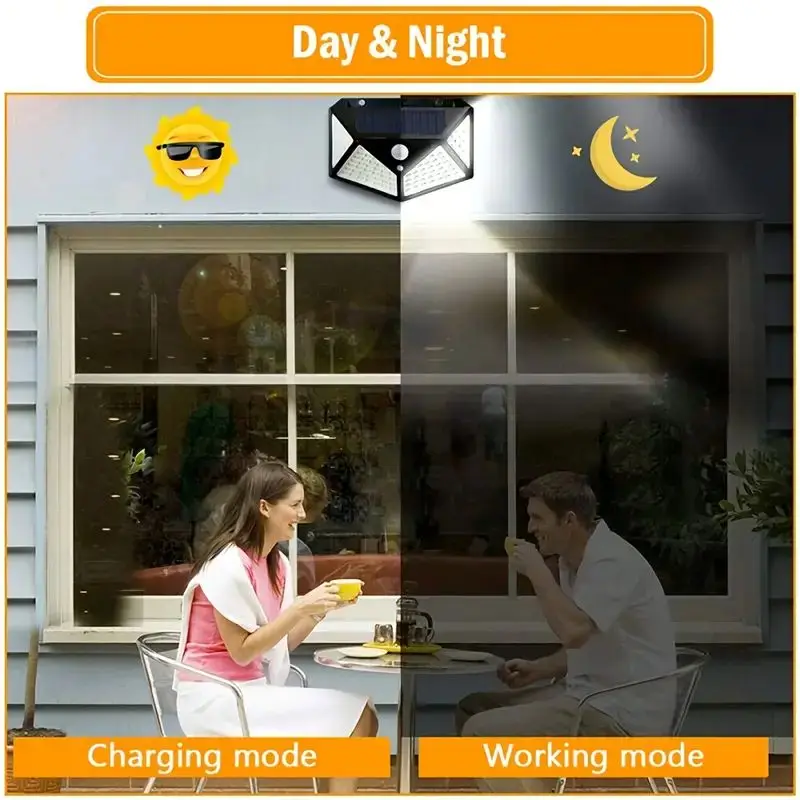 100LED屋外ソーラーガーデンライト、屋外モーションセンサ - Smart Garden Light Camera のレビューと価格