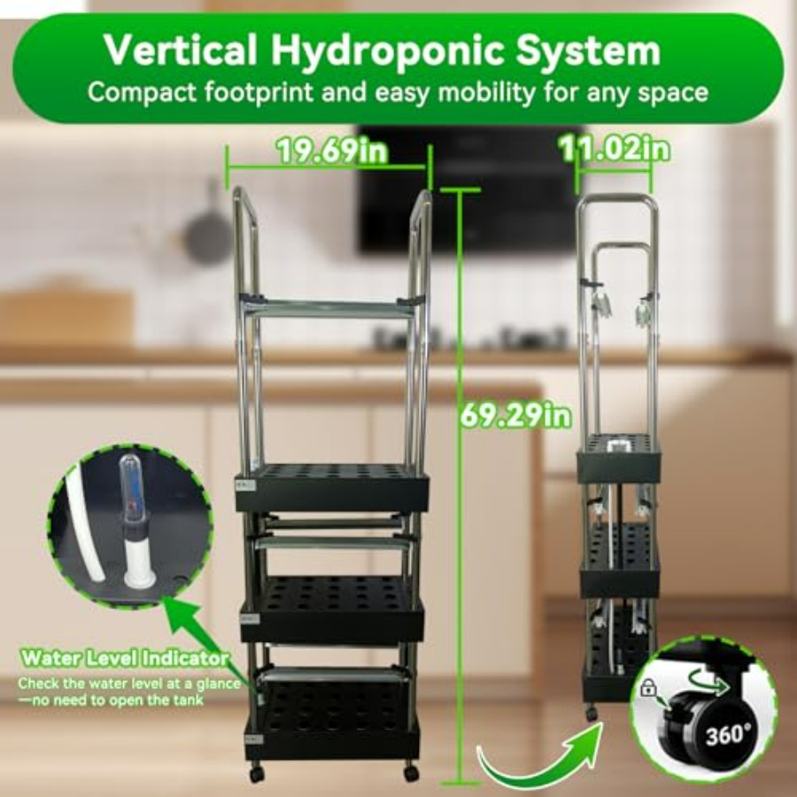 屋内水耕栽培システム：スマートフルスペクトルライト付き垂直庭 - Smart Garden System のレビューと価格