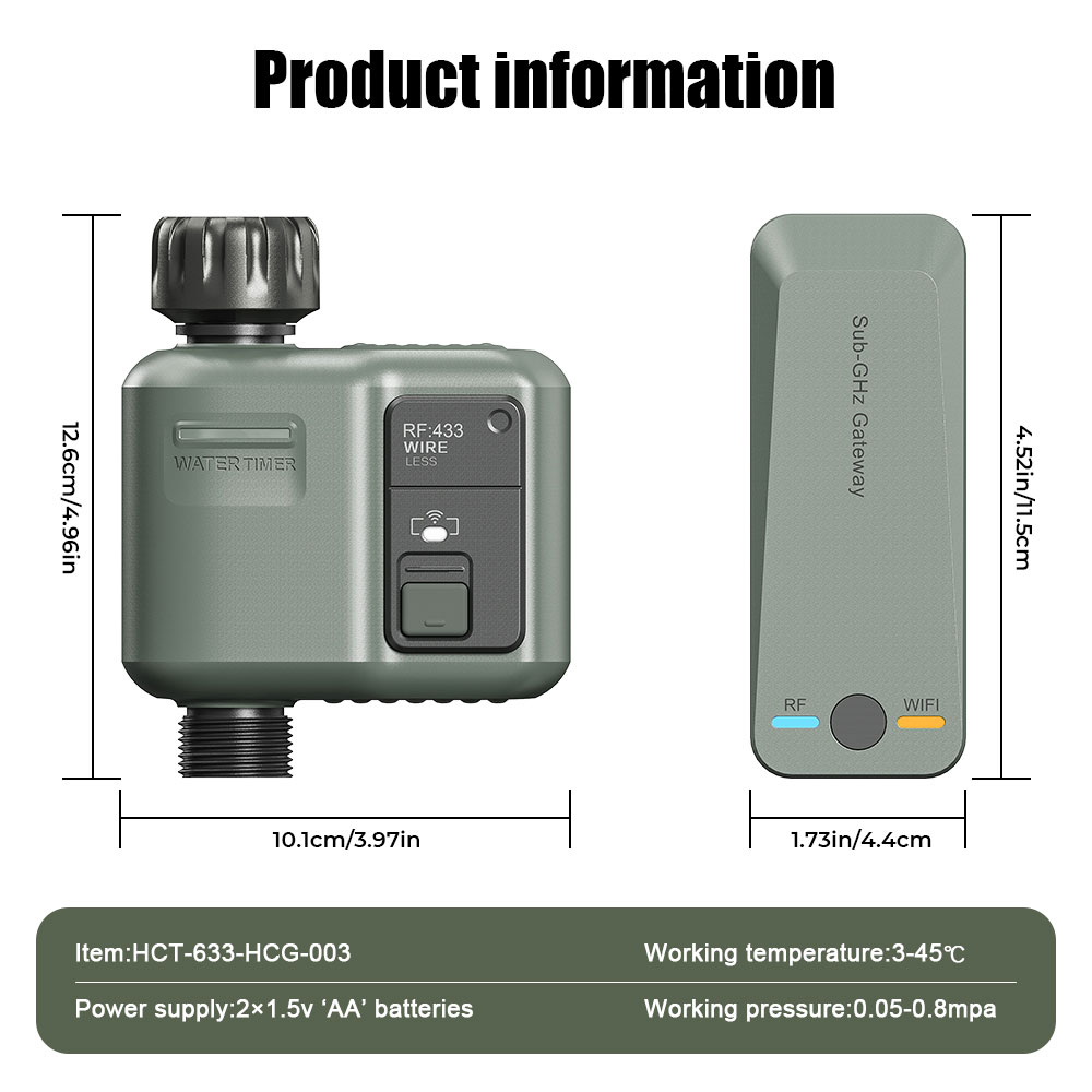 Tuya WiFi+RF433スマートガーデン散水タイマー、 - Smart Garden Watering Can のレビューと価格