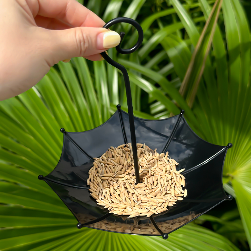 ヴィンテージブロンズ傘型ハンギングバードフィーダートレイ、野 - Smart Garden Umbrella のレビューと価格