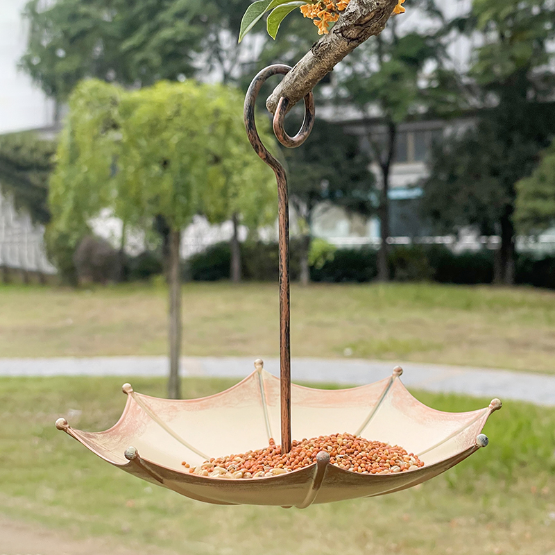 ヴィンテージブロンズ傘型ハンギングバードフィーダートレイ、野 - Smart Garden Umbrella のレビューと価格