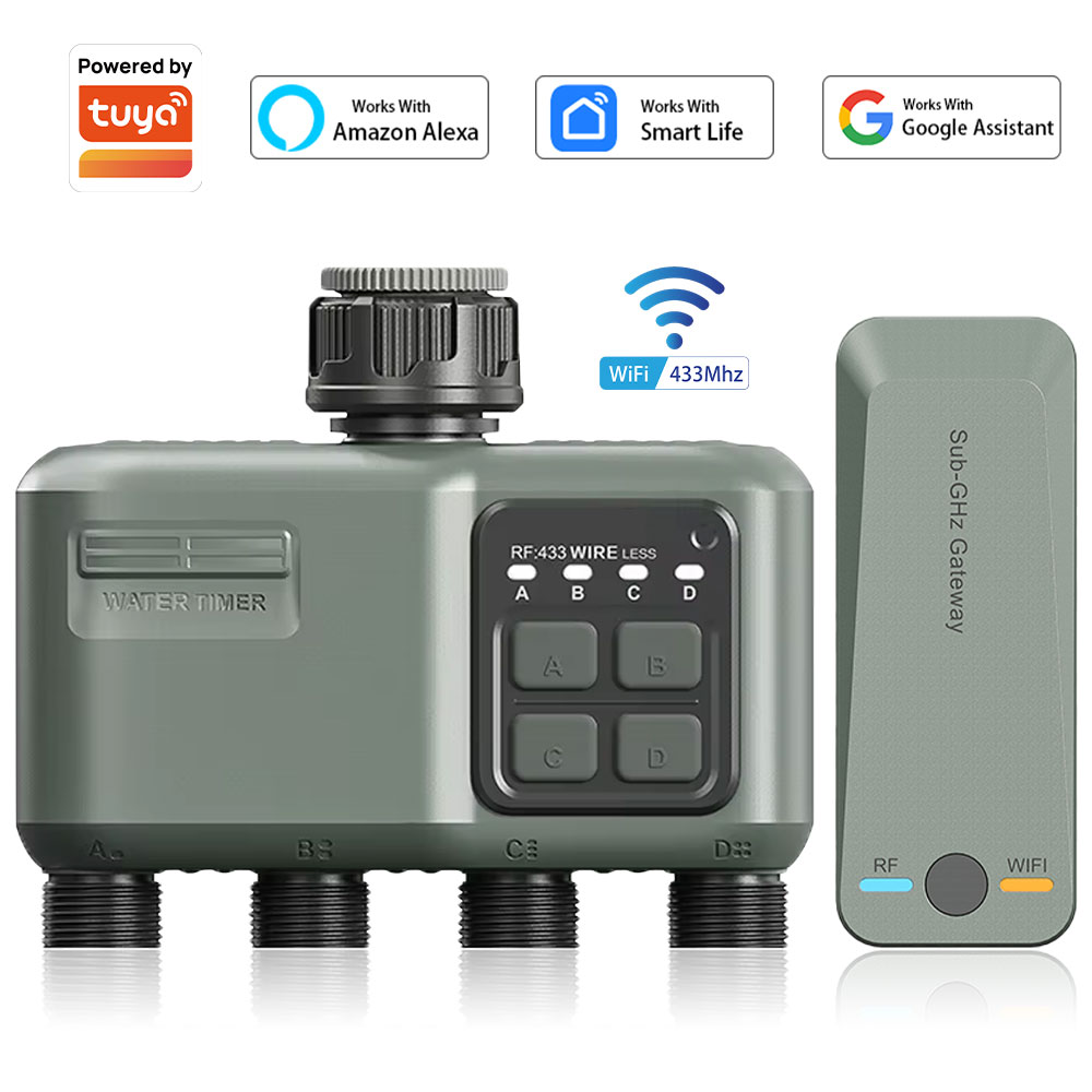 4口プログラマブル水タイマー（ガーデンホース用）、雨天時遅延 - Smart Garden Outdoor のレビューと価格