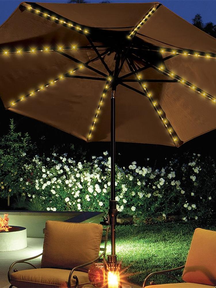 104 LED 傘ストリングライト 8 モード防水ソーラース - Smart Garden Umbrella のレビューと価格