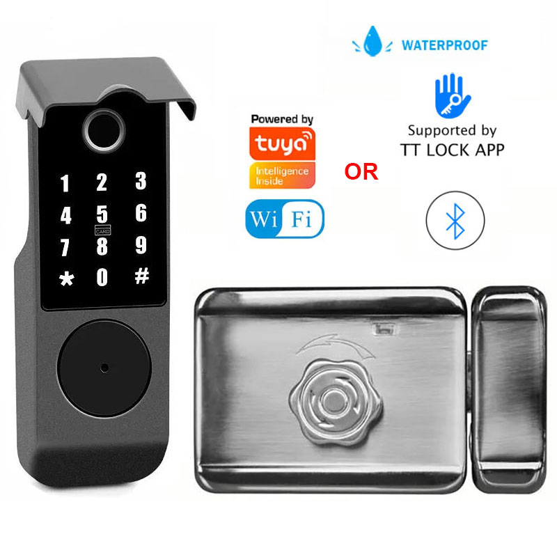 防水Tuya Wifiスマート電子錠 生体認証指紋デジタルロ - Smart Garden Gate のレビューと価格