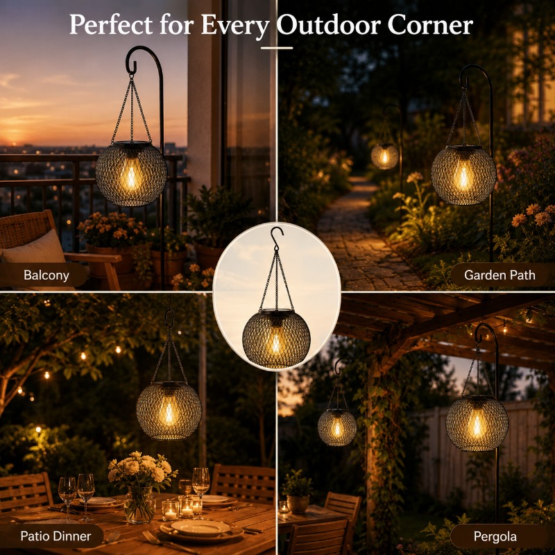 ソーラー屋外ライト家庭用ガーデンライト錬鉄製中空投影ライト芝 - Smart Garden Ornaments のレビューと価格