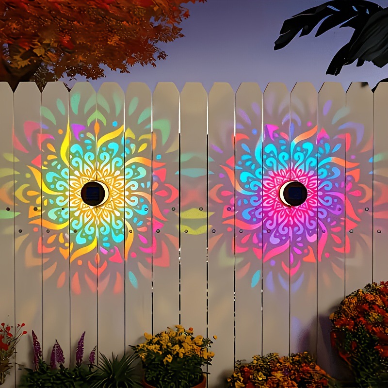ソーラーLEDウォールライトマンダラプロジェクションランタン - Smart Garden Spotlights のレビューと価格