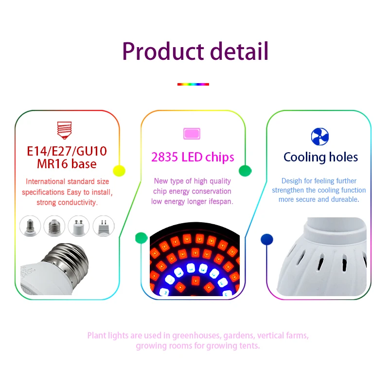LED 成長ライト E14 E27 MR16 GU10 AC - Smart Garden Umbrella のレビューと価格