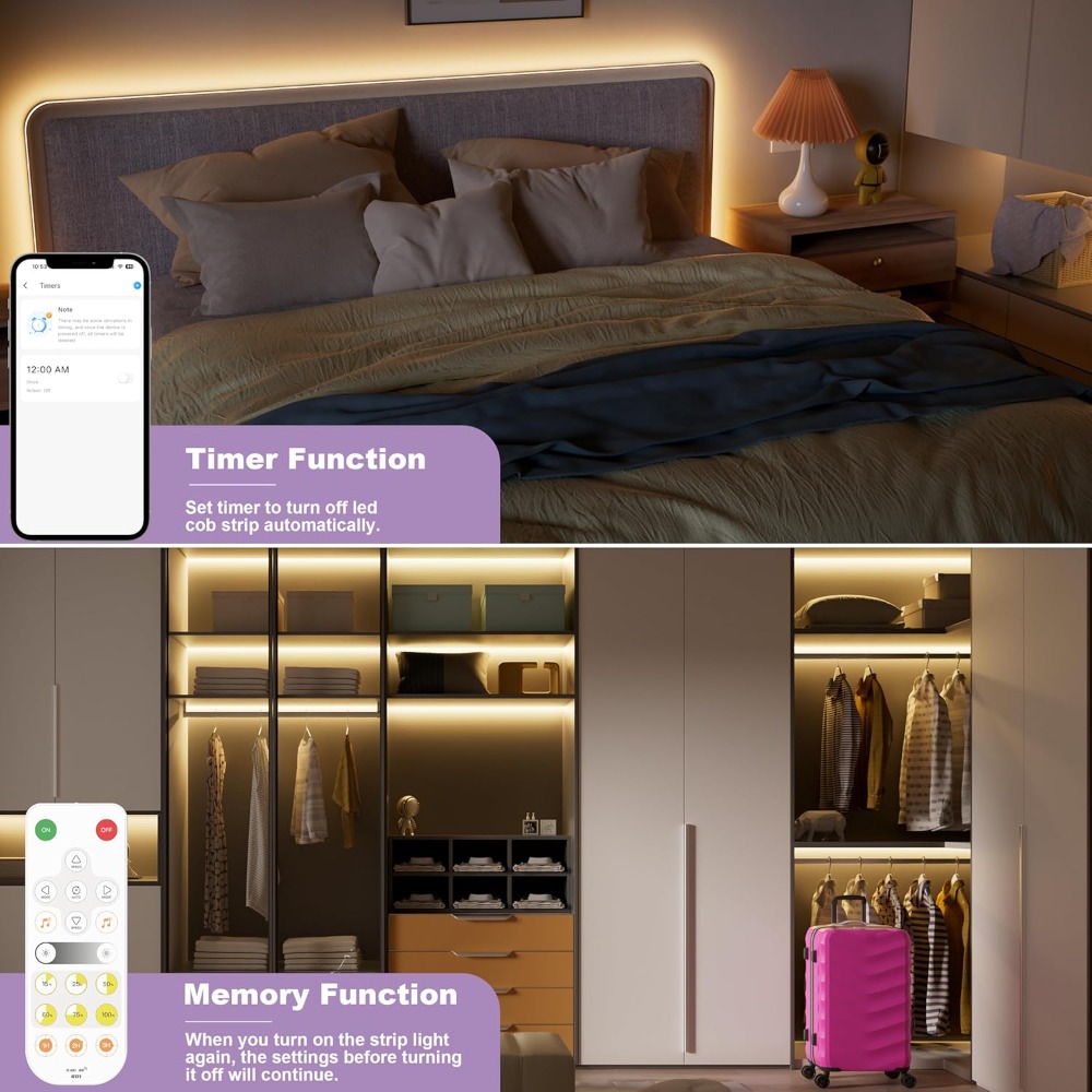 WIFI WS2811流水LEDストリップCOB 24V 暖 - Smart Garden Light Controller のレビューと価格
