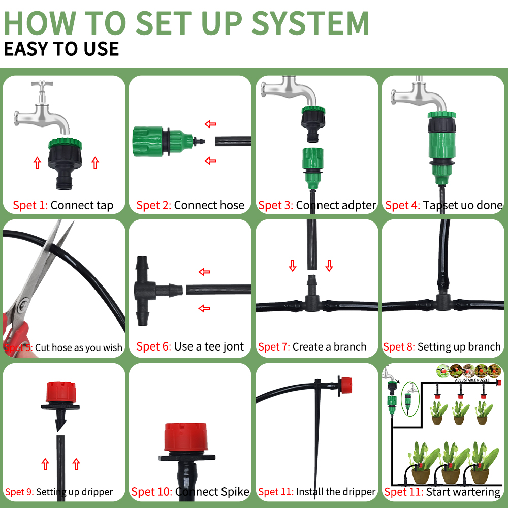マイクロ点滴灌漑システムポータブル 20 メートル自動散水調 - Smart Garden Tower のレビューと価格